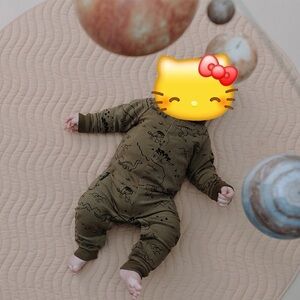 sproet & sprout dino print onesie baby